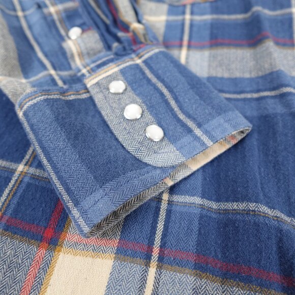 MWG Apparel Pearl Snap Western Plaid Shirt Men's XL Collared Casual Workwear - Picture 8 of 10